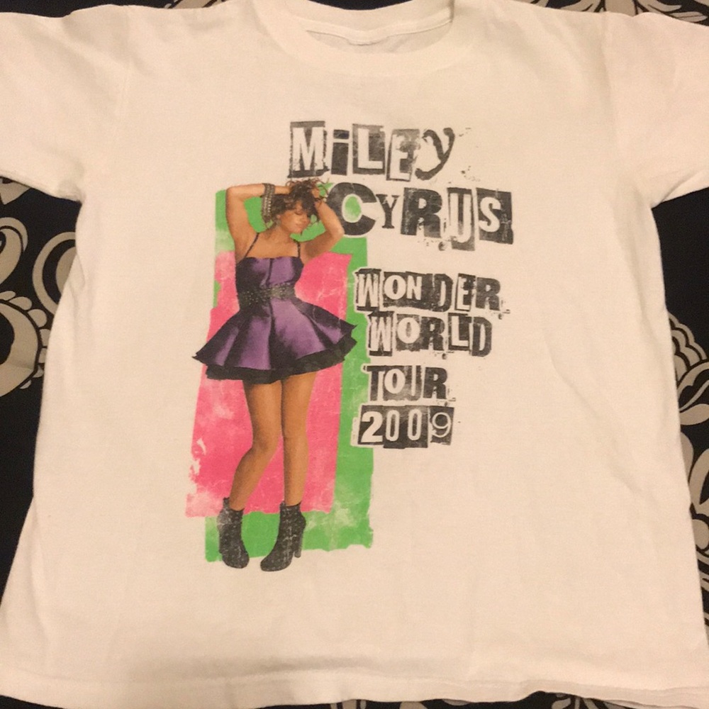 Miley Cyrus Wonder World Tour 2009 T Shirt
